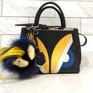 Authentic Fendi Petite Monster 2Jours Tote w/matching Fendi Monster Charm